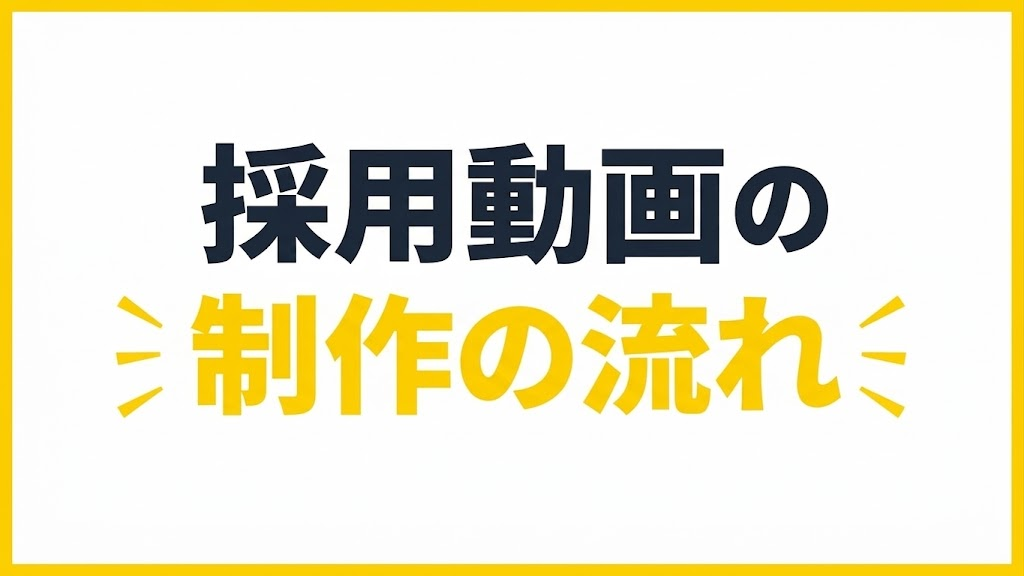 採用動画 制作の流れ｜依頼から公開までの7ステップ